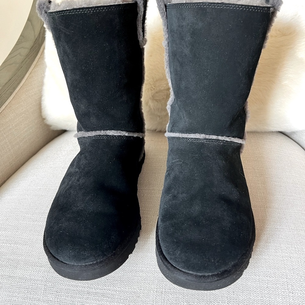 UGG Black Suede Winter Boots